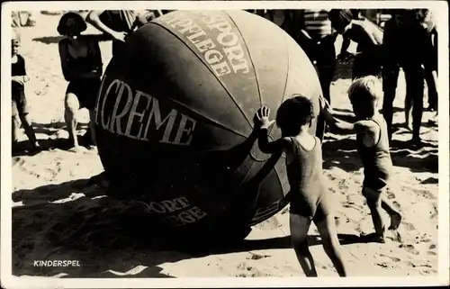 Ak Strandpartie, Strandleben, Kinder, Ball