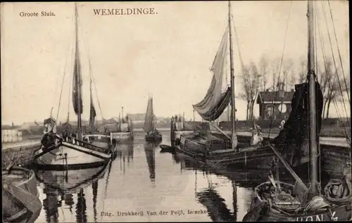 Ak Wemeldinge Zeeland Niederlande, Groote Sluis