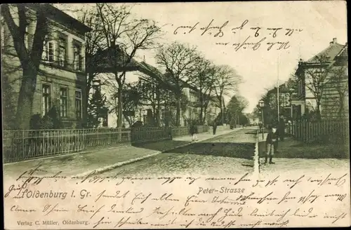 Ak Oldenburg im Großherzogtum Oldenburg, Peterstraße