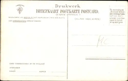 Ak Amsterdam Nordholland Niederlande, Burgwal, Postkantoor