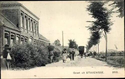 Ak Stavenisse Zeeland Niederlande, Straße