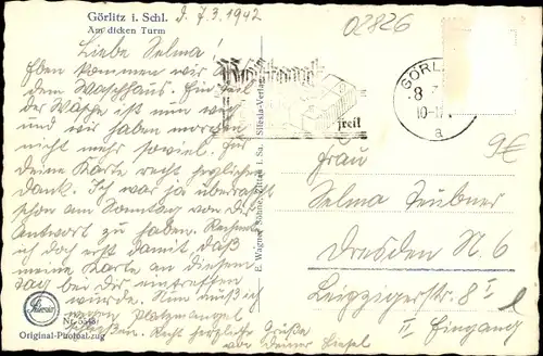 Ak Görlitz in der Lausitz, Am dicken Turm