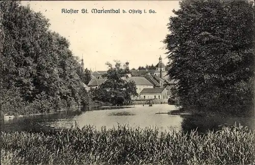 Ak Ostritz in der Oberlausitz, Kloster Sankt Marienthal