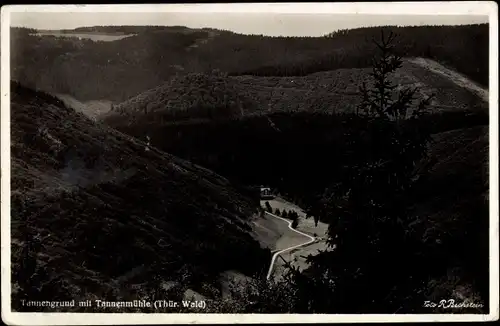 Ak Neustadt am Rennsteig in Thüringen, Tannengrund mit Tannenmühle