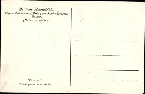 Ak Rackel Malschwitz, Deutsche Heimatbilder, Frühlingssonne im Ort, Reetdachhäuser, Kinder