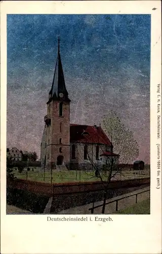 Luna Ak Deutscheinsiedel Deutschneudorf im Erzgebirge, Kirche