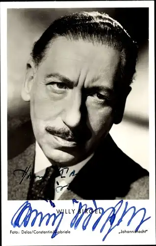 Ak Schauspieler Willy Birgel, Portrait, Autogramm