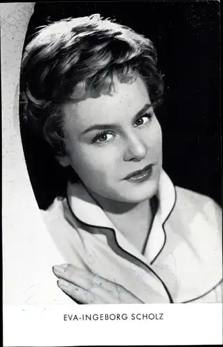 Ak Schauspielerin Eva Ingeborg Scholz, Portrait, Ball im Savoy, Autogramm