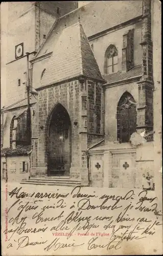 Ak Vezelise Meurthe et Moselle, Kirche, Portal