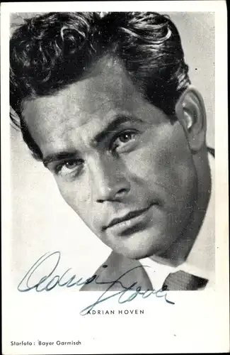 Ak Schauspieler Adrian Hoven, Portrait, Autogramm