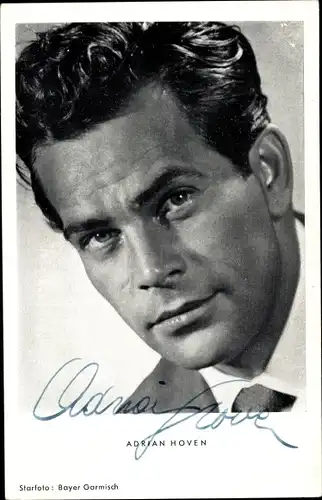 Ak Schauspieler Adrian Hoven, Portrait, Autogramm