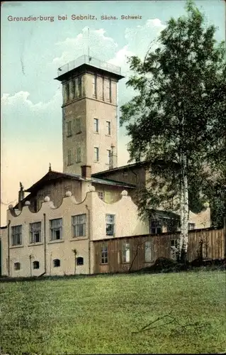 Ak Sebnitz Sächsische Schweiz, Grenadierburg