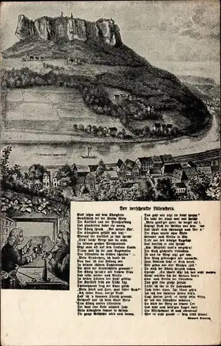 Ak Bad Schandau an der Elbe, Der verschenkte Lilienstein