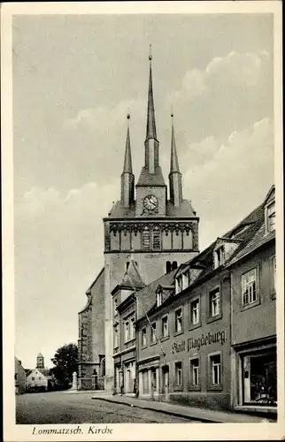 Ak Lommatzsch in Sachsen, Kirche