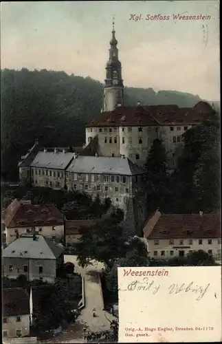 Ak Weesenstein im Müglitztal Sachsen, Schloss Weesenstein