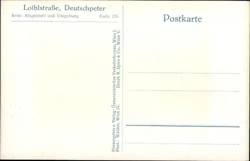 Ak Kärnten, Deutschpeter, Loiblstraße