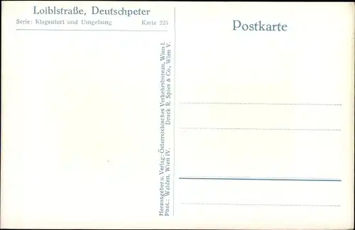 Ak Kärnten, Deutschpeter, Loiblstraße
