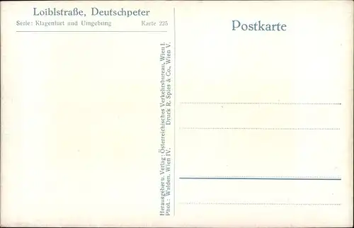 Ak Kärnten, Deutschpeter, Loiblstraße