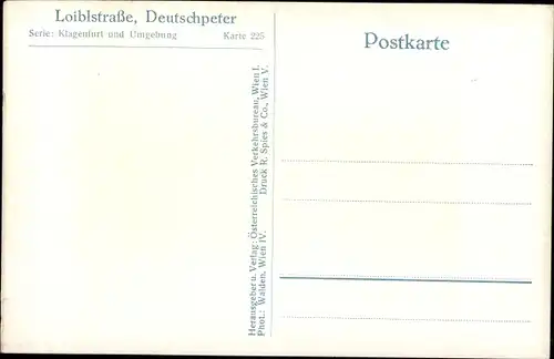 Ak Kärnten, Deutschpeter, Loiblstraße