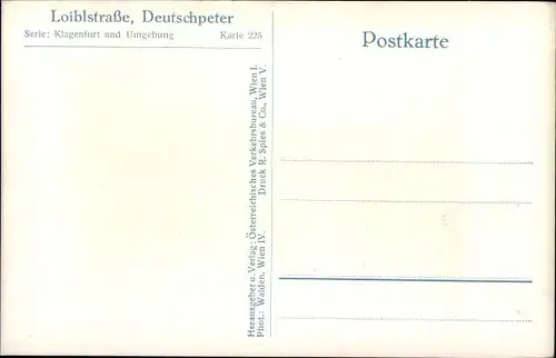 Ak Kärnten, Deutschpeter, Loiblstraße