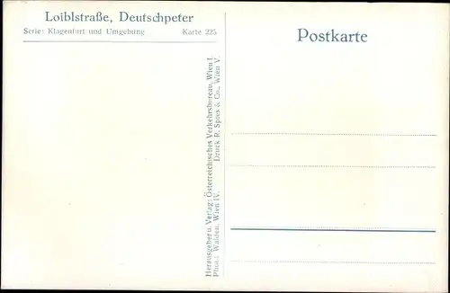 Ak Kärnten, Deutschpeter, Loiblstraße