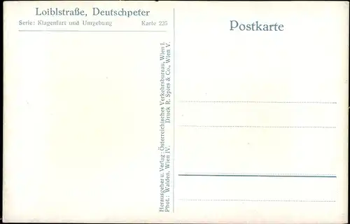 Ak Kärnten, Deutschpeter, Loiblstraße