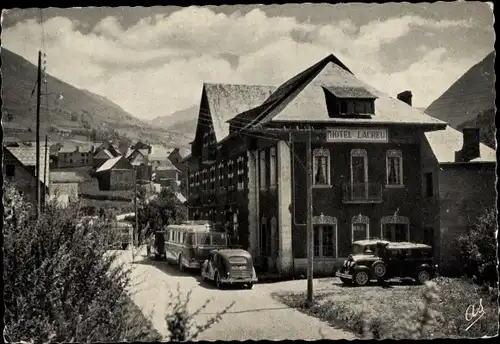 Ak Les Val d’Aran Valle de Aran Katalonien, Hotel Lacreu, Salardu al fondo