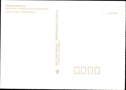 Ak Neubrandenburg in Mecklenburg Vorpommern, Altbauten in der Behmenstraße