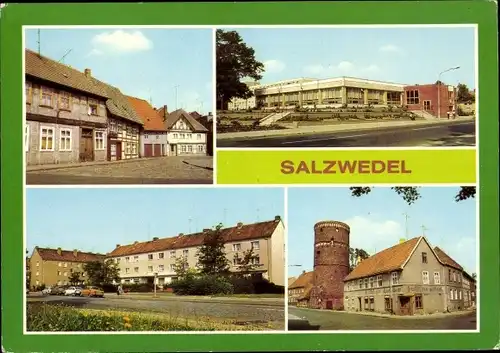 Ak Salzwedel in der Altmark, Altstadt, HO-Gaststätte, Wilhelm-Pieck-Straße, Karlsturm