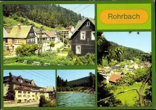 Ak Rohrbach in Thüringen, Konsum Gaststätte Sorbitzgrund, Freibad, Teilansicht
