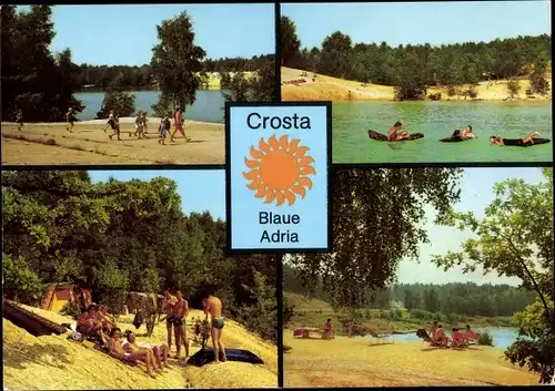 Ak Crosta Großdubrau in Sachsen, Blaue Adria, Strand