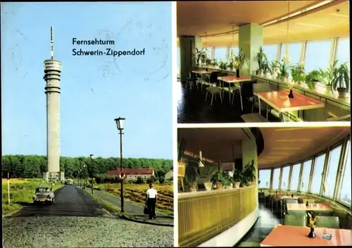Ak Zippendorf Schwerin in Mecklenburg, Fernsehturm, Innenansicht