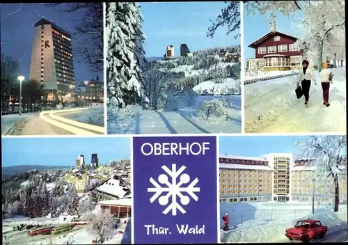 Ak Oberhof im Thüringer Wald, FDGB-Erholungsheim Rennsteig, Interhotel Panorama, Winter