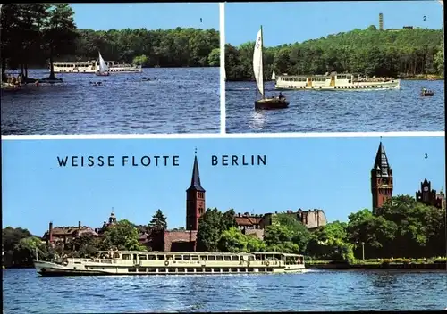 Ak Berlin Köpenick, Weiße Flotte Berlin, Salonschiff, Langer See, Müggelberg