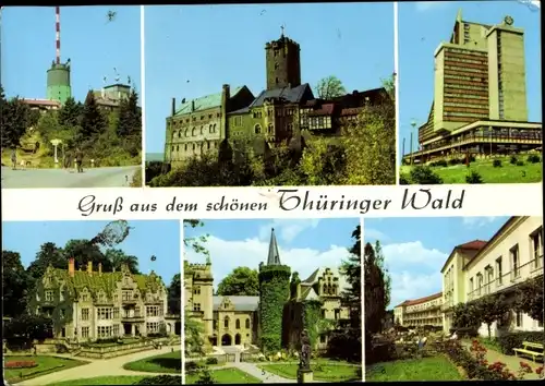 Ak Thüringer Wald, Großer Inselsberg, Wartburg, Oberhof, Bad Liebenstein, Friedrichroda, Tabarz