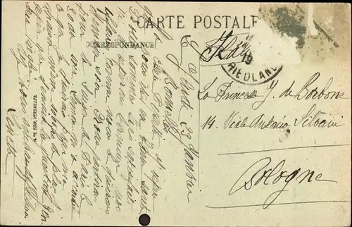 Ak Bonnelles Yvelines, Schloss und Glockenturm