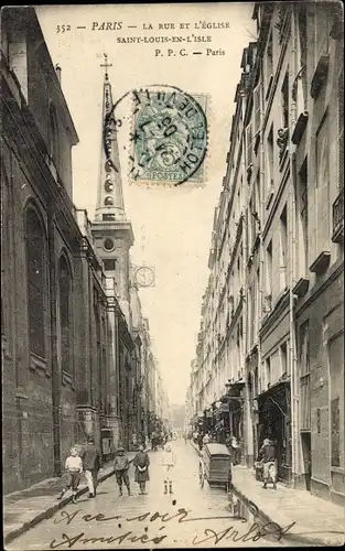 Ak Paris IV, St-Louis-en-l'Ile, Kirche