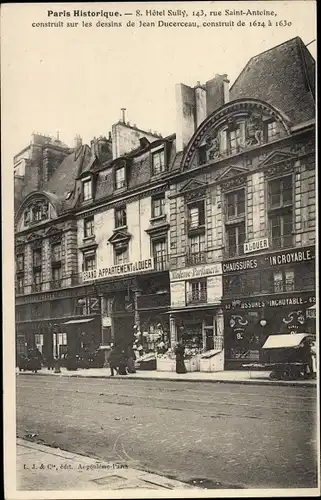 Ak Paris Temple, Hotel Sully, 143 Rue Saint Antoine
