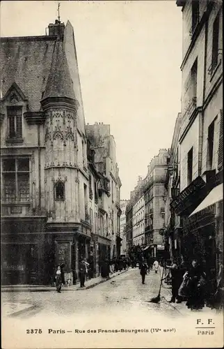 Ak Paris IV, Rue des Francs-Bourgeois