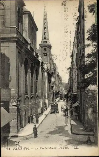 Ak Paris VI, Rue Saint Louis en l'Ile