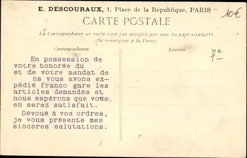 Ak Paris VII, Rue Vaneau, Boulevard Saint Germain, Die große Seineflut, Januar 1910