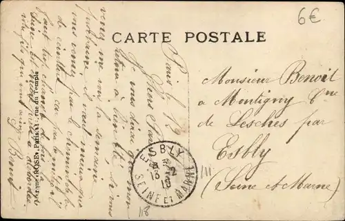 Postkarte Paris XV Vaugirard, Rue de la Convention, Die Große Seine-Flut Januar 1910