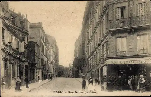 Ak Paris VIII., Rue Balzac, Weine bei Balzac, Tabak