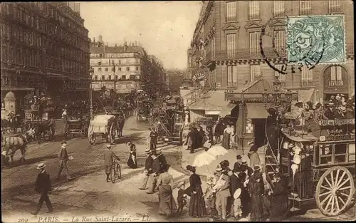 Ak Paris VIII., Rue Saint-Lazare