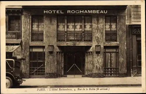 Ak Paris VIII., Hotel Rochambeau, 4, Rue de la Boetie