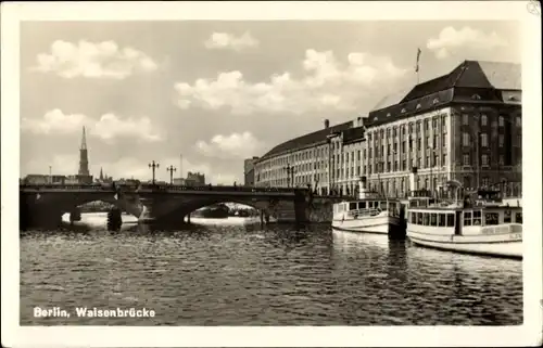 Ak Berlin Mitte, Waisenbrücke