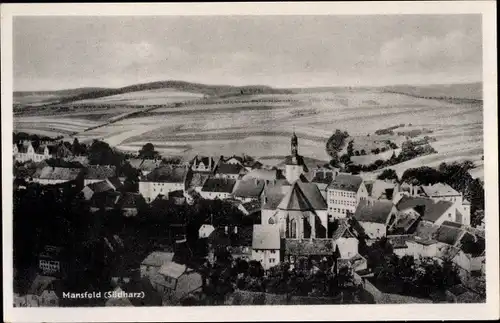 Ak Mansfeld im Harzvorland, Panorama