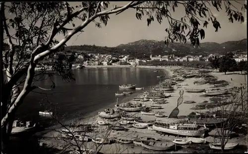 Ak Costa Brava Katalonien, Strand, Boote