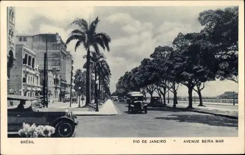Ak Rio de Janeiro Brasilien, Avenue Beira Mar