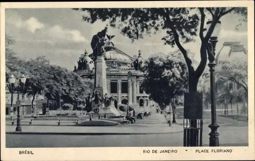 Ak Rio de Janeiro Brasilien, Floriano-Platz